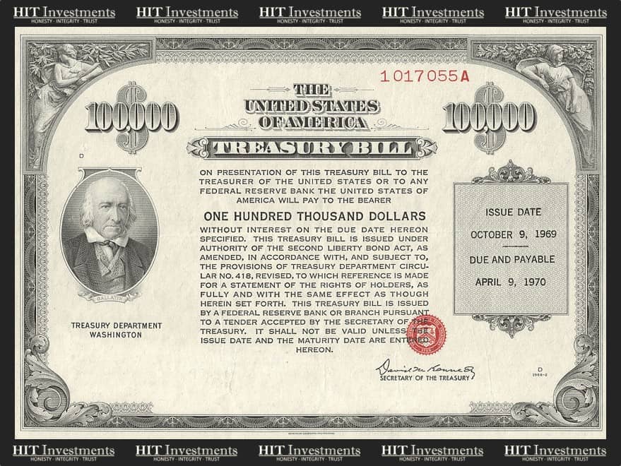  2 Treasury Bills T bills 